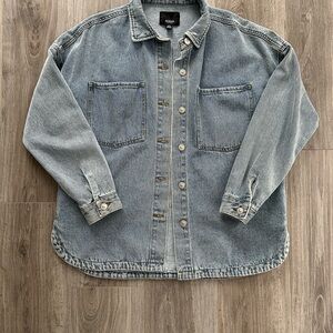 Hudson Jeans Denim Button-Up Shirt Jacket
